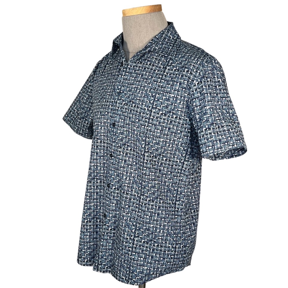 INC International Concepts Men’s Abstract Print Cotton Short Sleeve Shir… - Picture 8 of 8